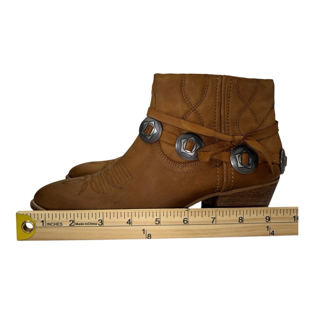 Dolce Vita SKYE Brown Western Cowgirl Harness Conch Ankle Boots Fits Sz 8 - Picture 15 of 16